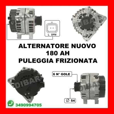 ALTERNATORE NUOVO 180AH CITROEN BERLINGO-C4-PICASSO-C5-JUMPY DA 04 A4TJ0084C 33  - Immagine 1 di 2