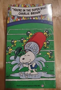 VHS Charlie Brown You're In The Super Bowl Charlie Brown (VHS, 1993) New Sealed - Foto 1 di 3