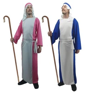 Adults Shepherd Wise Man Christmas Xmas Nativity Fancy Dress Costume [2 Colours] - Picture 1 of 3