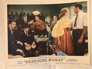 Designing Woman 1957 MGM 11x14" lobby card Lauren Bacall Gregory Peck