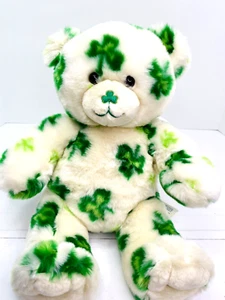 Build A Bear grüner Kleeblatt Teddybär 14 Zoll St. Patricks Day irischer BAB - Bild 1 von 7