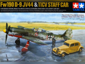 Set Focke-Wulf Fw190D-9 JV44 avec voiture 11CV - 1/48 - Tamiya 25213