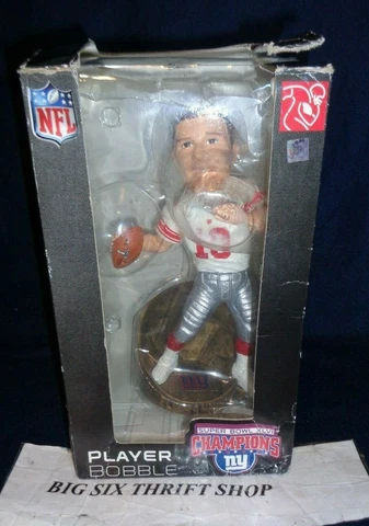 NFL New York Giants Super Bowl XLVI Champions MVP Ring Bobble Head Eli Manning Cover