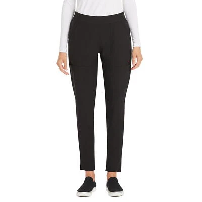 Pantalones Médicos Scrubstar Para Mujer Negros XL Elastizados Pull-On Pierna Recta Carga Foto 1 de 4