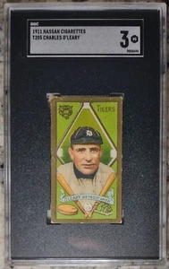 Charles Charley O'Leary 1911 T205 Hassan Factory 30 SGC 3 - ¡Espalda poco común! - Imagen 1 de 2