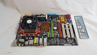 ASRock m3a770de AM3 Motherboard with AMD Athlon II x4 640, 4GB Ram, IO Shield - Image 1 of 4
