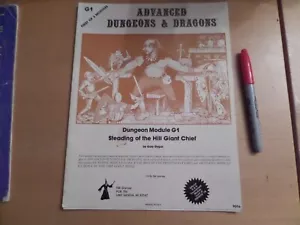 Steading Of The Hill Giant Chief 1978 Advanced Dungeons & Dragons Module G1 9016 - Picture 1 of 6