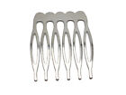20 Silver Tone Blank Metal Hair Comb 32mm with 6 Teeth For Bridal Hair Accessory