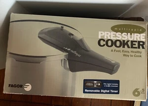 Fagor Multi-rapid Digital Pressure Cooker Stainless 6.5-Qt Pot Steamer Pan - Picture 1 of 6