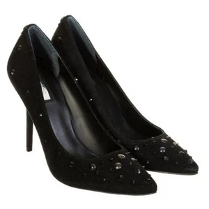 GUESS FLPAD4SUE08 high heels courts shoes black suede metal studs RRP 150 UK 4.5 - Picture 1 of 8