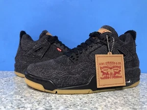 Nike Air Jordan 4 RTR Levi’s NRG BG Black Gr. 6,5 Youth GS / 8 Wmns aq9103-001 - Bild 1 von 9