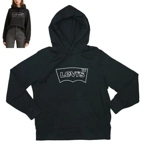 Levi's XS Pullover Kangaroo Pocket Batwing Logo Outline Hoodie Sweatshirt NWT - Picture 1 of 1