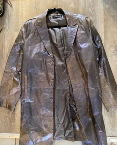 Vintage Kenneth Cole Translucent Finished Leather Men's Coat/Size XL/42L. - Picture 1 of 12
