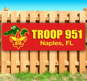 BOY SCOUTS TROOP BANNER Advertising Vinyl Banner Flag Sign Many Sizes USA - Picture 1 of 6