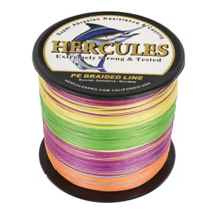 HERCULES 4 8 9 12Fili 6-300lb Lenza Pesca Trecciato Multicolore Filo Intrecciata - Zdjęcie 1 z 19