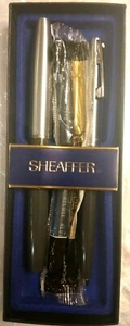VINTAGE SHEAFFER Fountain Pen & Ballpoint Pen Set WITH 2 REFILL CARTRIDGES NIB!! - Picture 1 of 6