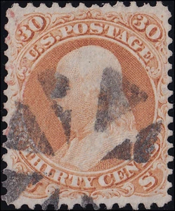 US Scott #71, PF Graded 80 Cert, Used, VF, Actually has Margins! SCV $250. - Picture 1 of 3