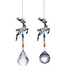  2 Pcs Hanging Crystal Ball Suncatcher Pendant Glass House Decorations for Home