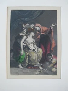 MAGDALENA Dresdener Galerie FRANCESCHINI AH Payne SC grabado coloreado a mano - Imagen 1 de 6