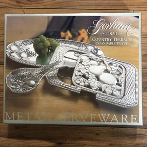 NEW VINTAGE Silver Expandable Trivet Metal Silverware by Gorham COUNTRY TERRACE - Picture 1 of 5