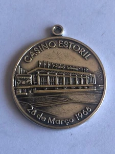 Vintage Casino Estoril Medal Keychain Rare inauguration 28 March 1968 Rare - Picture 1 of 3