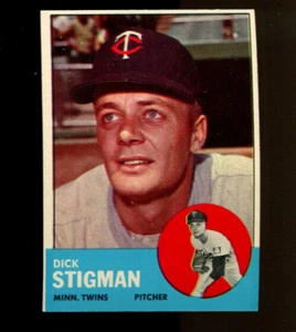 1963 Topps Baseball #89 Dick Stigman Card - EXMT #3182 - Picture 1 of 1