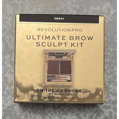 Revolution Pro Ultimate Brow Sculpt Kit On-The-Go Brows Ebony Pack of 3 - Image 1 of 2