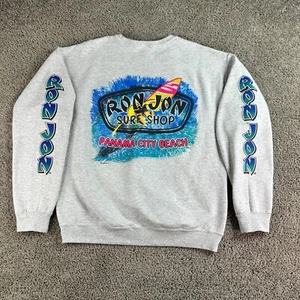 Ron Jon Surf Shop Sweatshirt Mens L Panama City Beach Long Sleeve Surfer Print - Picture 1 of 11