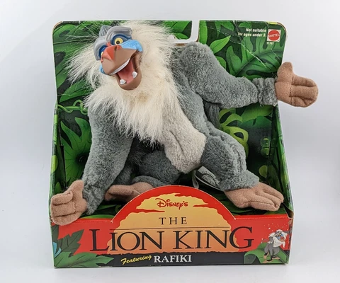 Disney The Lion King Rafiki (1994) Mattel Toy Plush New In Box Cover