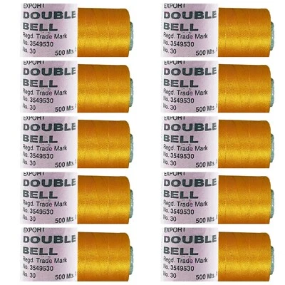 10X Viscose Rayon Yarn Thread Yellow Colour 500mtr,Hand & machine embroidery - Image 1 of 3