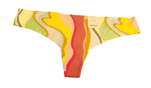 AUDEN Women's Invisible Edge Thong Panties size MEDIUM 8-10 Multi Pastel Swirls - Picture 1 of 7