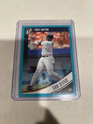 2018 Donruss Tony Gwynn Teal 036/199 San Diego Padres #165 - Image 1 of 3