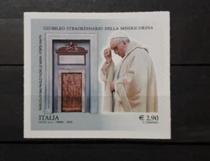 2015 ITALIA FRANCOBOLLO PAPA FRANCESCO GIUBILEO MISERICORDIA 2,90 EURO - Foto 1 di 1