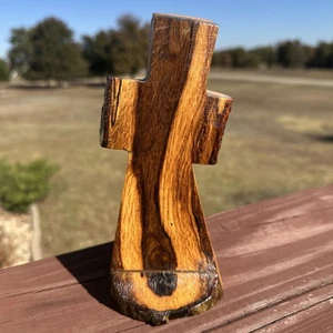 Vintage handgeschnitztes Holz Kruzifix Jesus Christus Kreuz Christ  - Bild 1 von 8