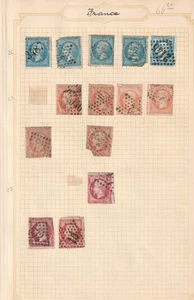 Page of Classic France Stamps 1862-1871 - Picture 1 of 1