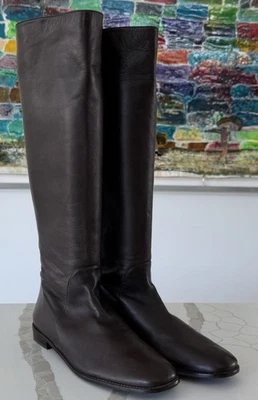 Botas altas de cuero marrón suave Stuart Weitzman para mujer 11,5 medianas Foto 1 de 4