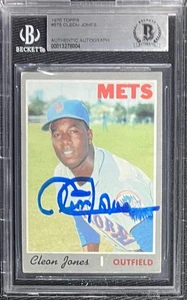 CLEON JONES SIGNED 1970 TOPPS NEW YORK METS #575 BECKETT 804 - Picture 1 of 2