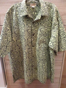 Camisa Hawaiana De Colección Noa Noa Para Hombre Talla XL Batik Algodón Verde Abstracto Tribal - Imagen 1 de 16