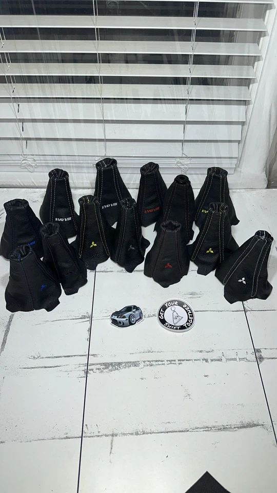 Mitsubishi Evo 8 5 Speed Custom Italian Leather Shifter Boots - Image 1 of 4