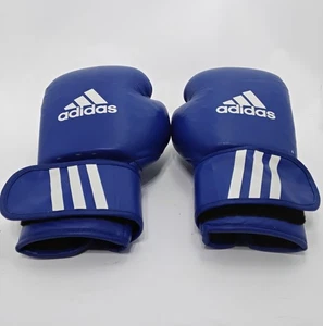 Adidas Offizielle AIBA Amateur Wettbewerb Leder Boxhandschuhe In Blau - Bild 1 von 10