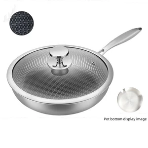 Stainless Steel Frying Pan 9.5" with Lid for Gas Electric Induction Stoves - Picture 1 of 11