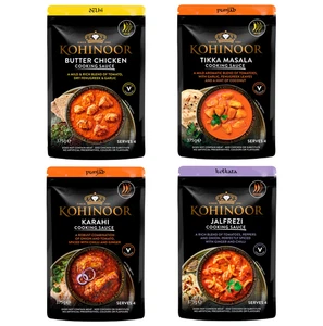 Kohinoor Cooking Sauces Curry Butter Chicken Tikka Masala Karahi Jalfrezi 4 PACK - Picture 1 of 1