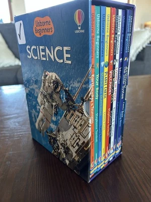 Usborne Beginners Science Book Box Set Space Weather Body Volcanoes Planet Space - Image 1 of 4