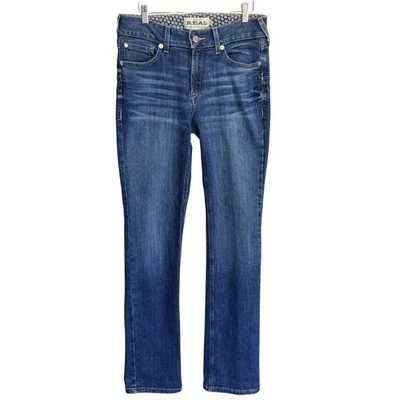 Ariat R.E.A.L Abby Womens 30 Blue Denim Straight Jeans Classic Fit Western Style - Image 1 of 4