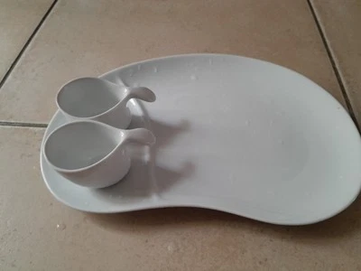 ASSIETTE DE PRÉSENTATION ET 2 PETITES TASSES - ALESSI - Photo 1/4