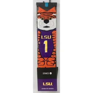 LSU Mike the Tiger Socks Stance Large 9-12 NWT Louisiana State University Mascot - Picture 1 of 2