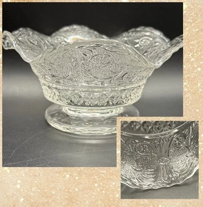 Vintage Duncan & Miller Sandwich Clear Footed Comport Candy Sauce Bowl 5.5 inch - Picture 1 of 10