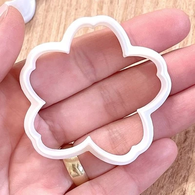 Jasmine Flower Cookie Cutter - Outline, Various Sizes, Flower Cookies, Floral - Image 1 of 4