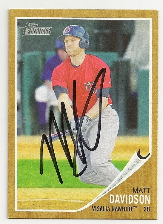 Matt Davidson Signed 2011 Topps Heritage Minor League Card - Image 1 of 1
