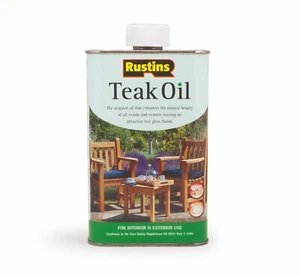 Rustins Teak Oil, enhances all woods, interior/exterior, gloss finish 250/500ml - Picture 1 of 5